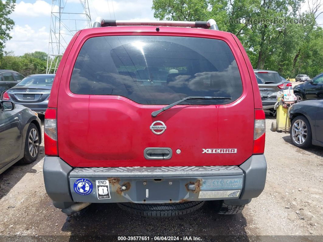 2003 Nissan Xterra Xe Red vin: 5N1ED28Y13C667433