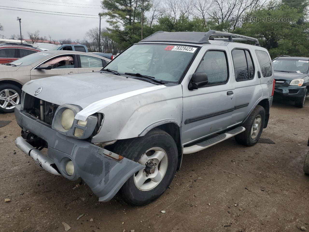 2003 Nissan Xterra Xe Silver vin: 5N1ED28Y13C700138