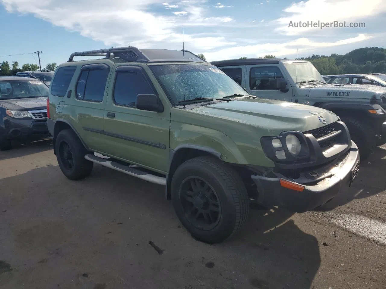 2003 Nissan Xterra Xe Зеленый vin: 5N1ED28Y23C687660