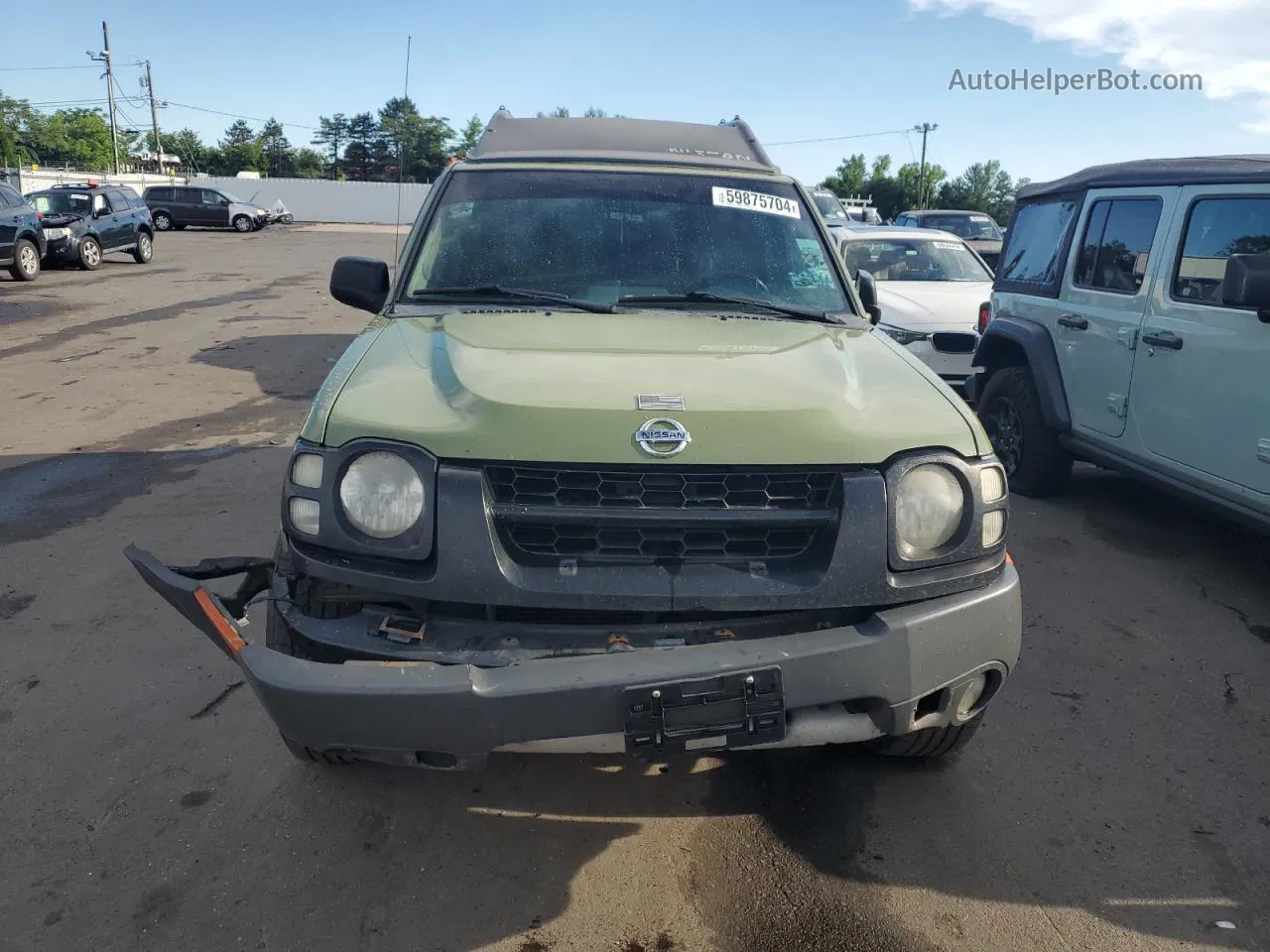 2003 Nissan Xterra Xe Зеленый vin: 5N1ED28Y23C687660