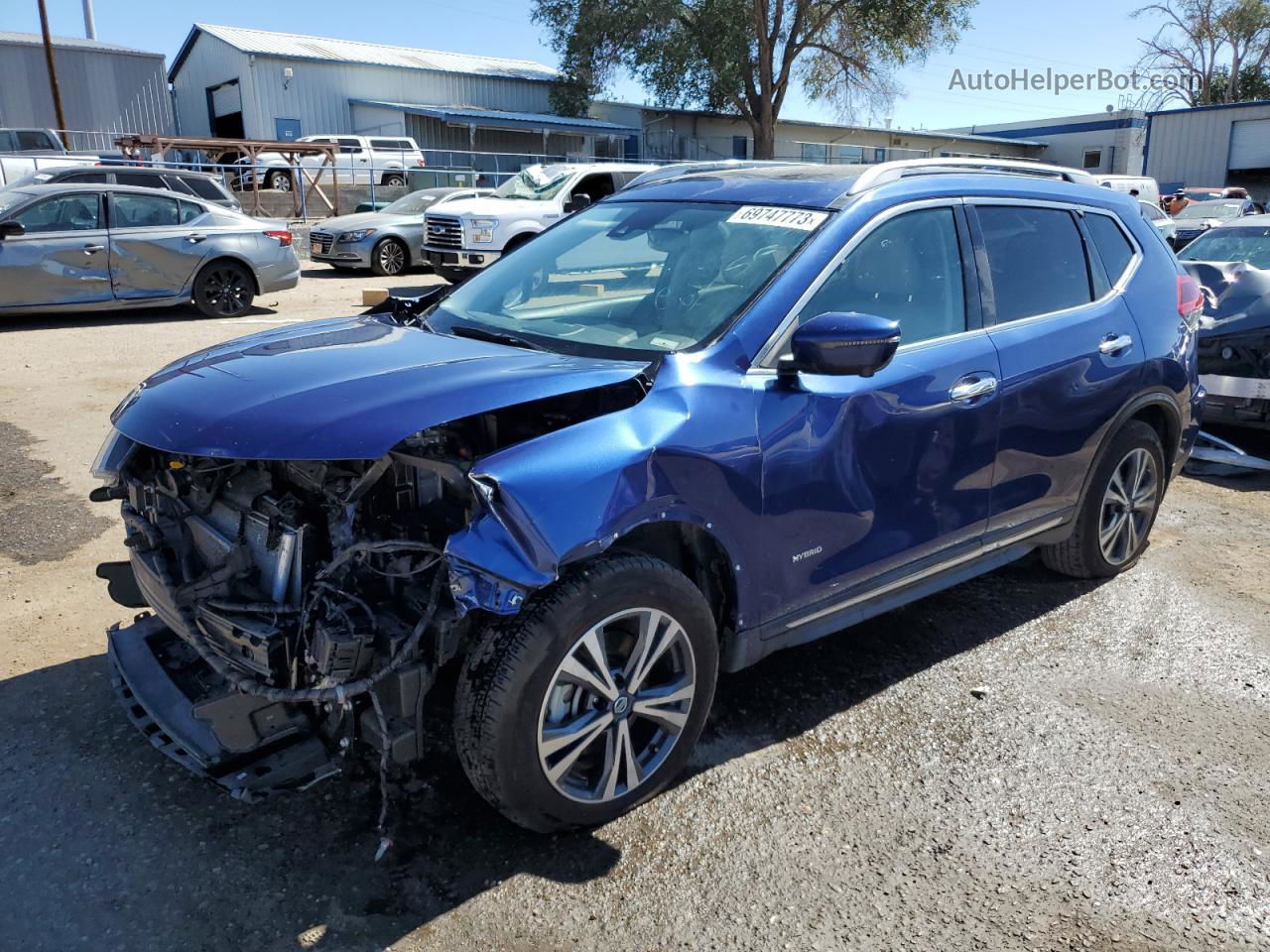 2018 Nissan Rogue Sv Hybrid Blue vin: 5N1ET2MV6JC840603