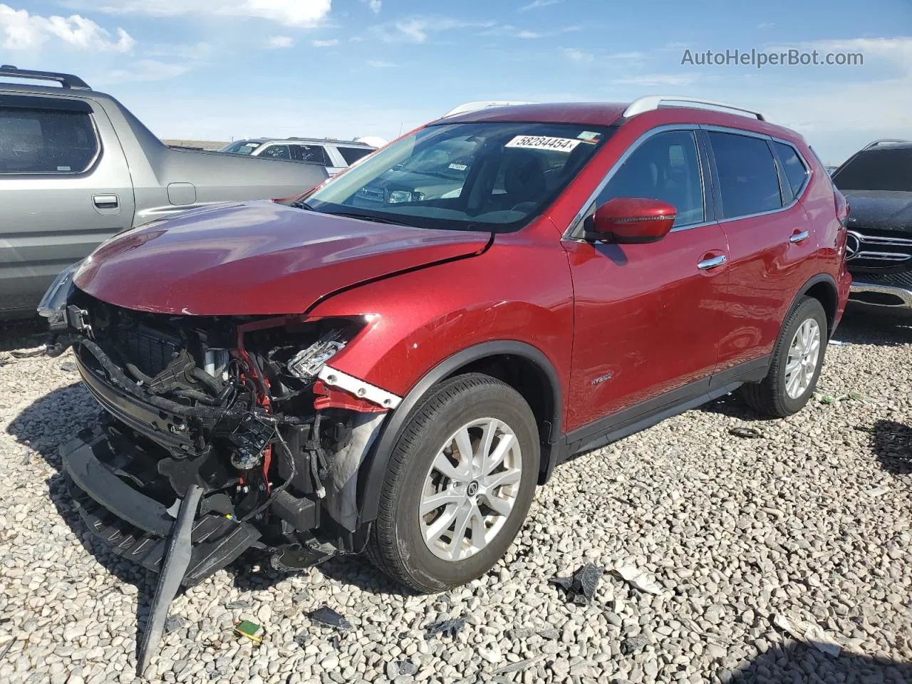 2018 Nissan Rogue Sv Hybrid Red vin: 5N1ET2MV9JC846508