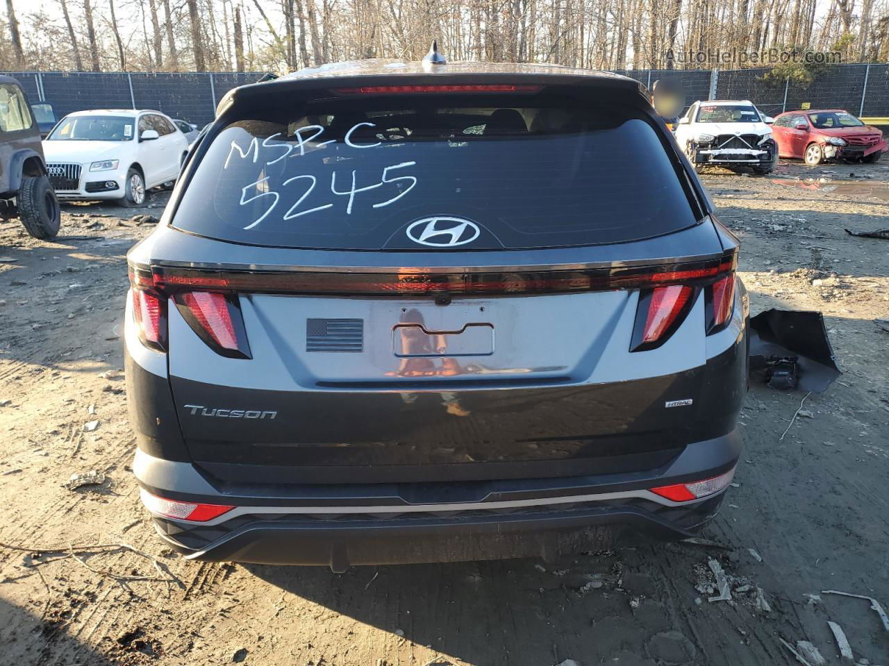 2022 Hyundai Tucson Se Gray vin: 5NMJACAE0NH055245