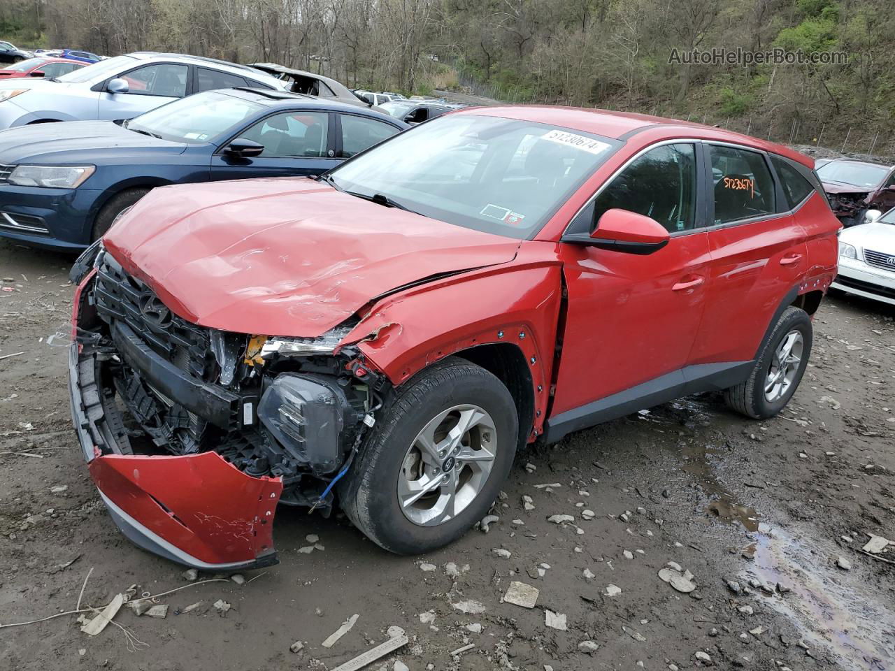 2022 Hyundai Tucson Se Red vin: 5NMJACAE9NH000373