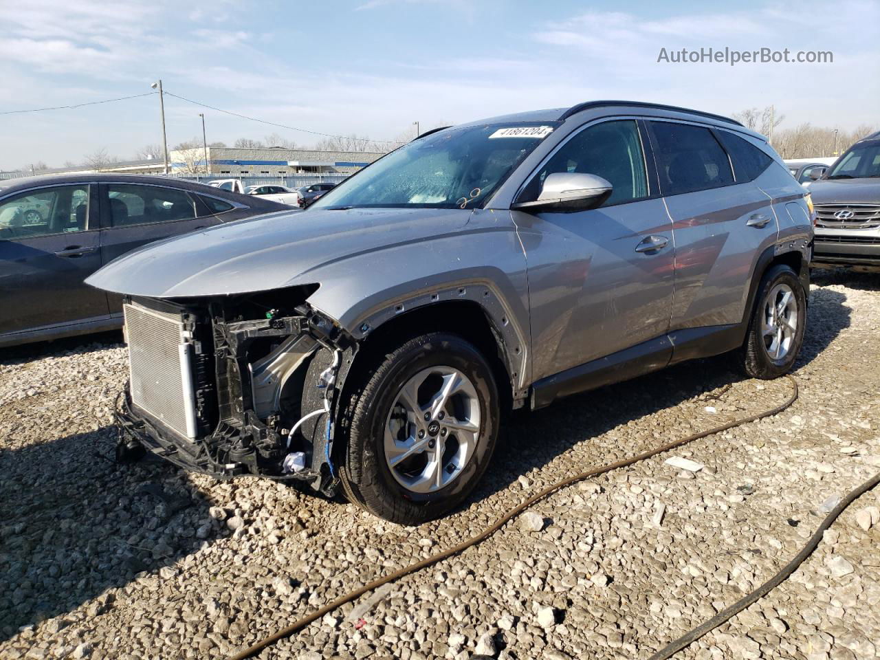 2022 Hyundai Tucson Sel Серебряный vin: 5NMJB3AE0NH071703