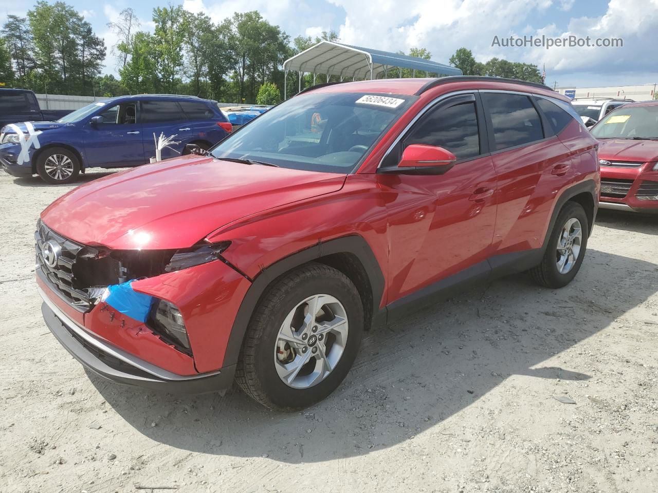 2022 Hyundai Tucson Sel Красный vin: 5NMJB3AE6NH056932