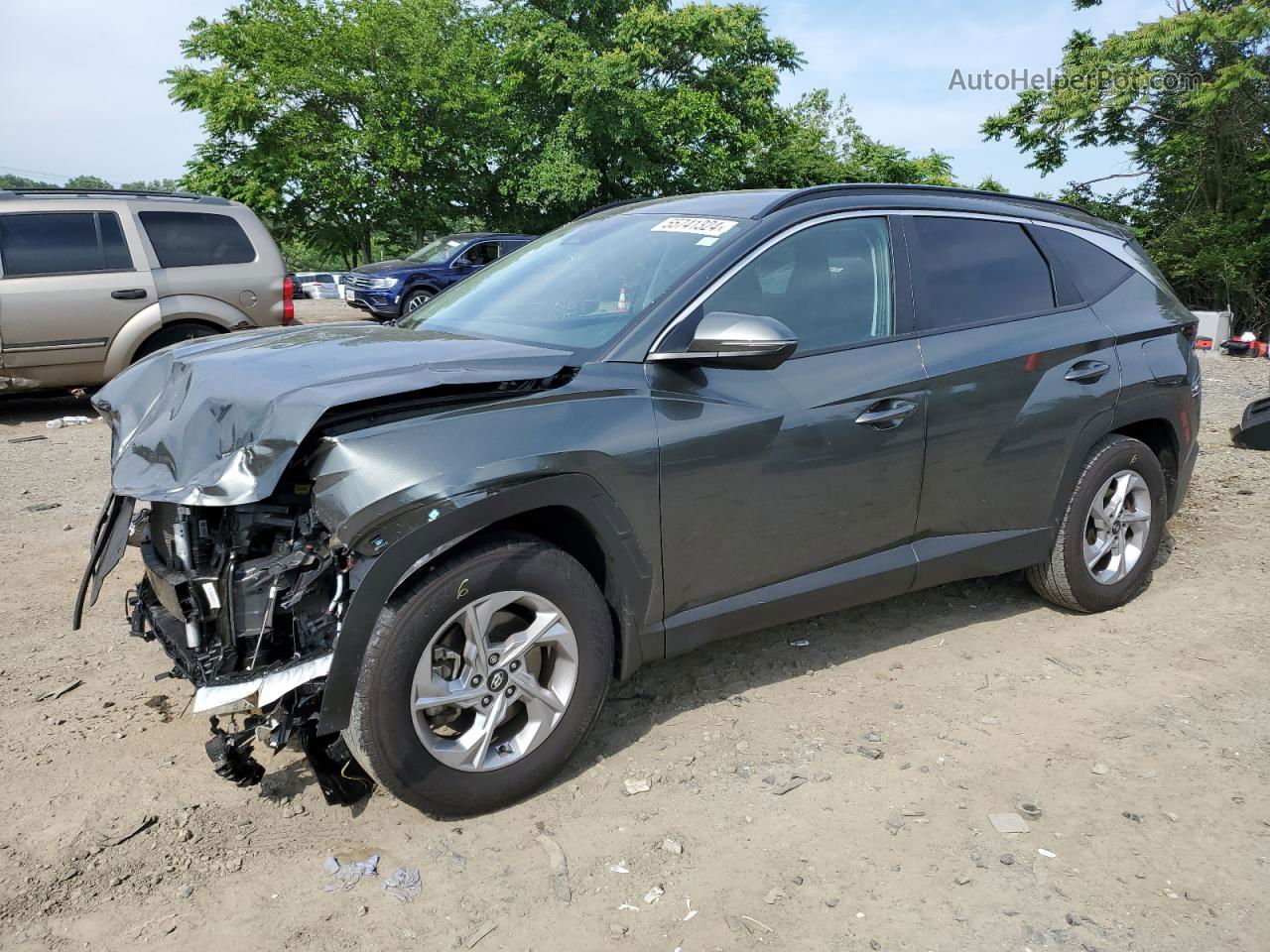 2022 Hyundai Tucson Sel Green vin: 5NMJB3AE6NH147151