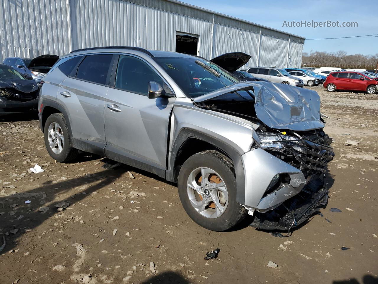 2022 Hyundai Tucson Sel Silver vin: 5NMJBCAE0NH095595