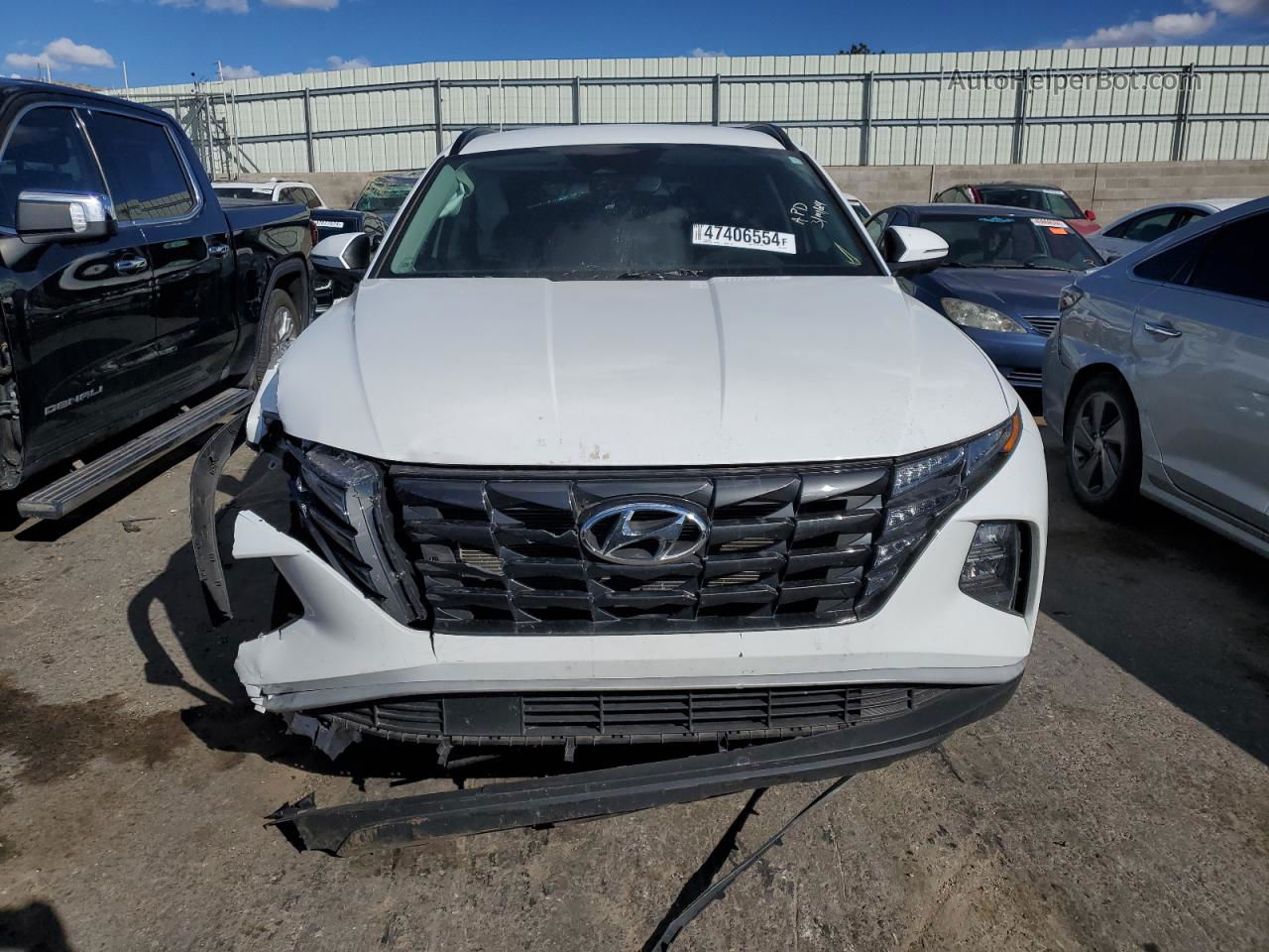 2022 Hyundai Tucson Sel White vin: 5NMJBCAE0NH111844