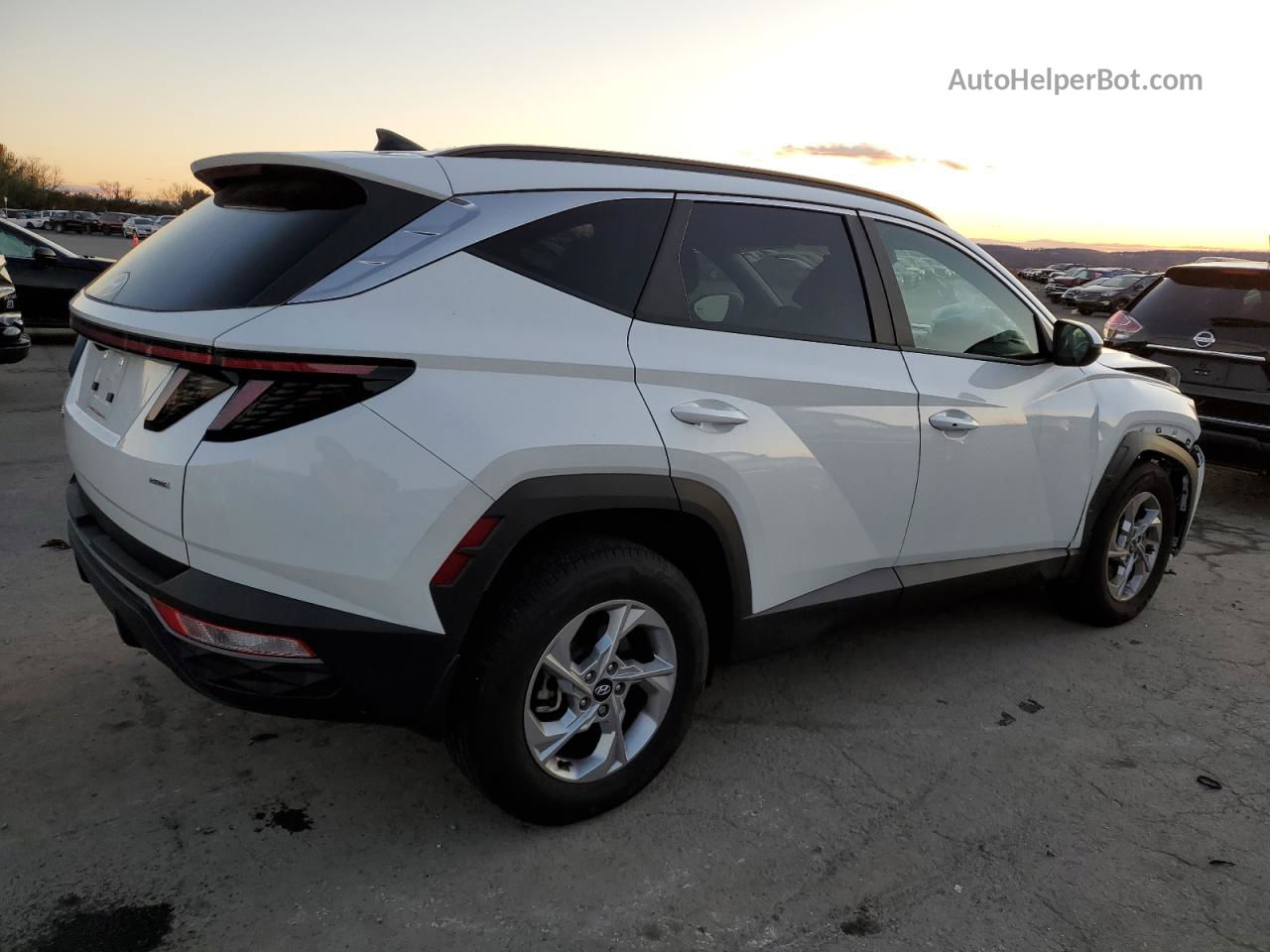 2022 Hyundai Tucson Sel White vin: 5NMJBCAE4NH119672