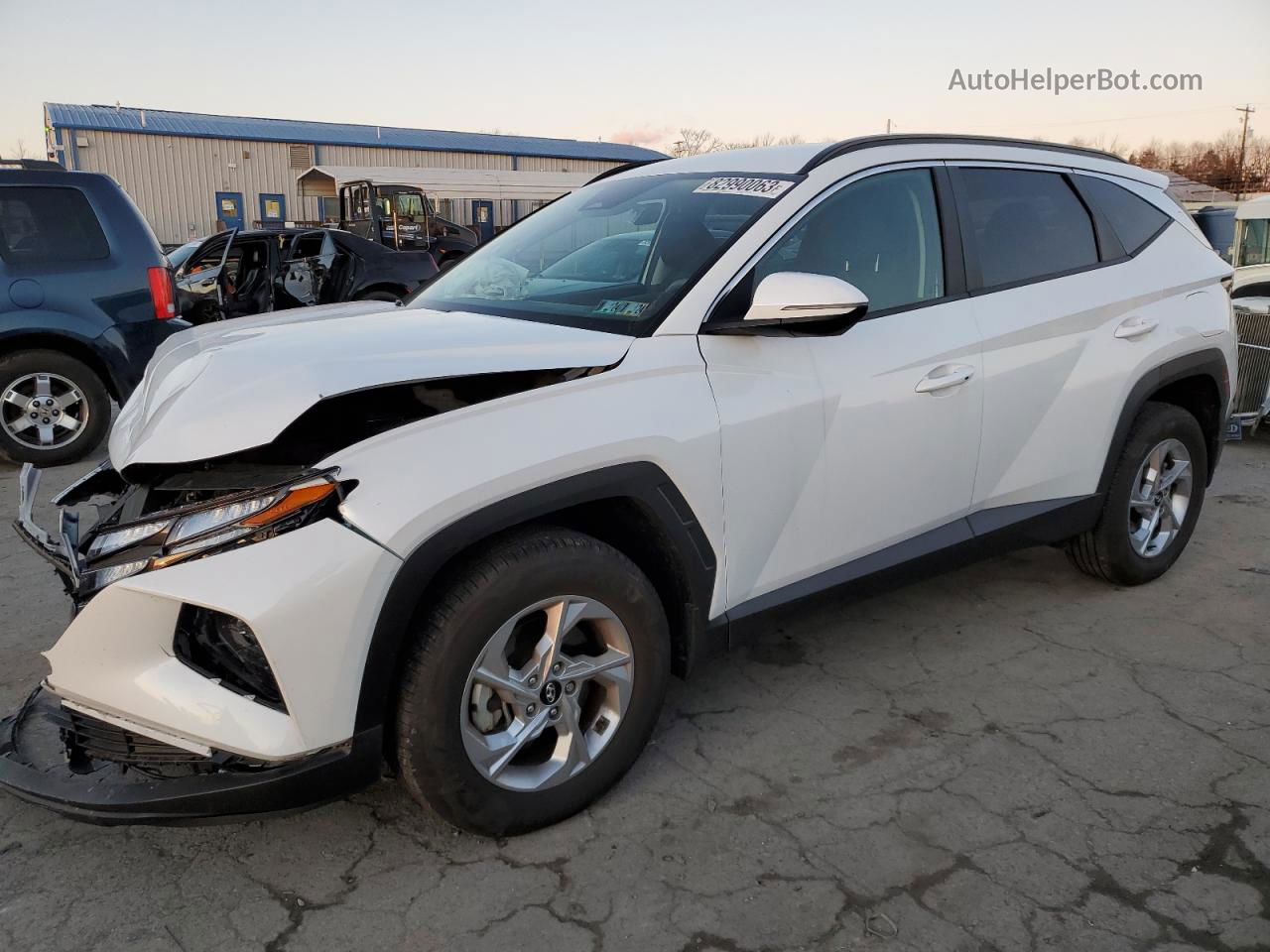 2022 Hyundai Tucson Sel White vin: 5NMJBCAE4NH119672