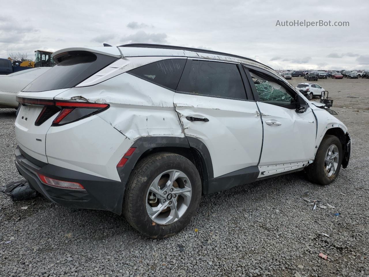 2022 Hyundai Tucson Sel White vin: 5NMJBCAE7NH047897