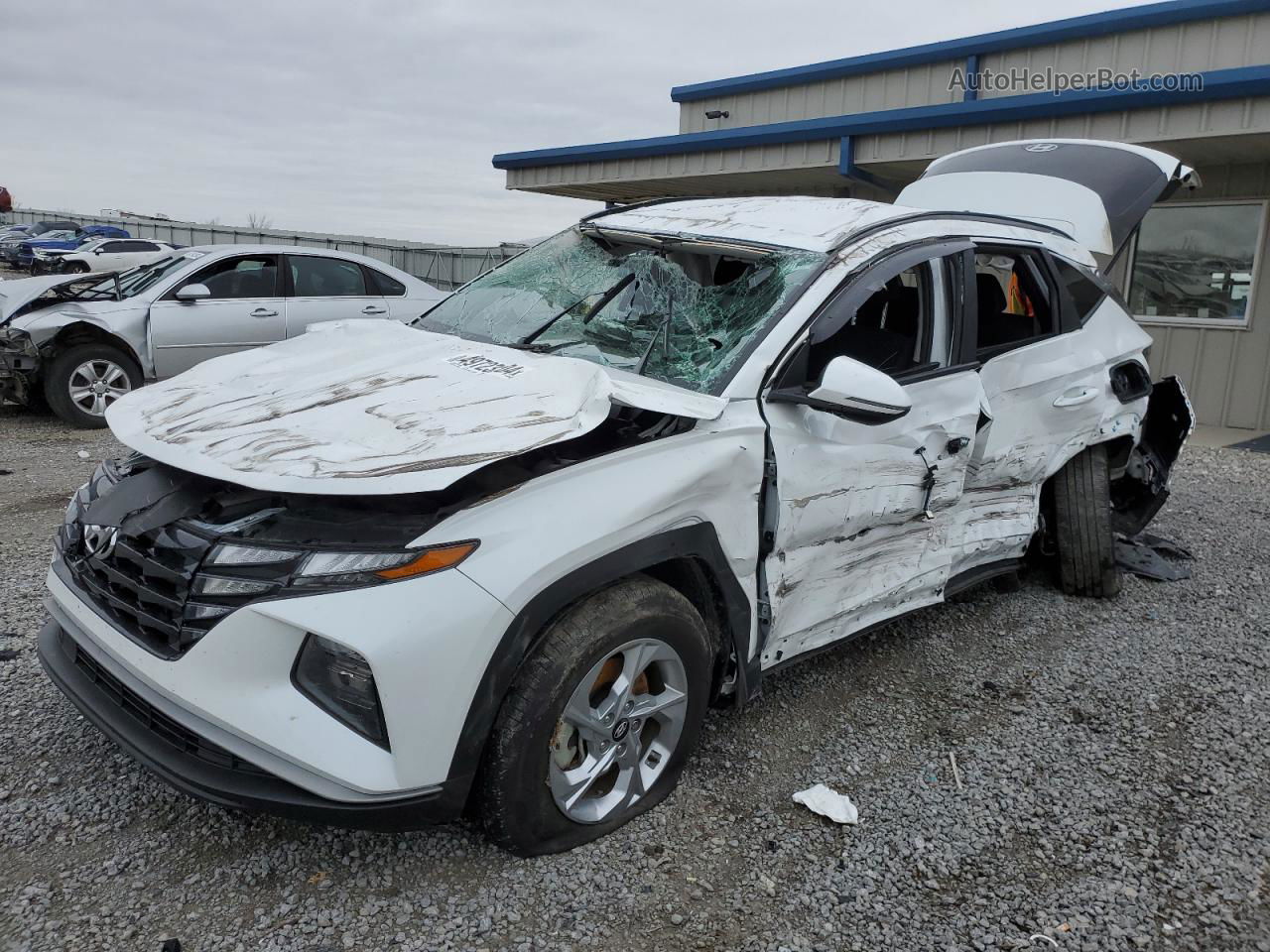 2022 Hyundai Tucson Sel White vin: 5NMJBCAE7NH047897