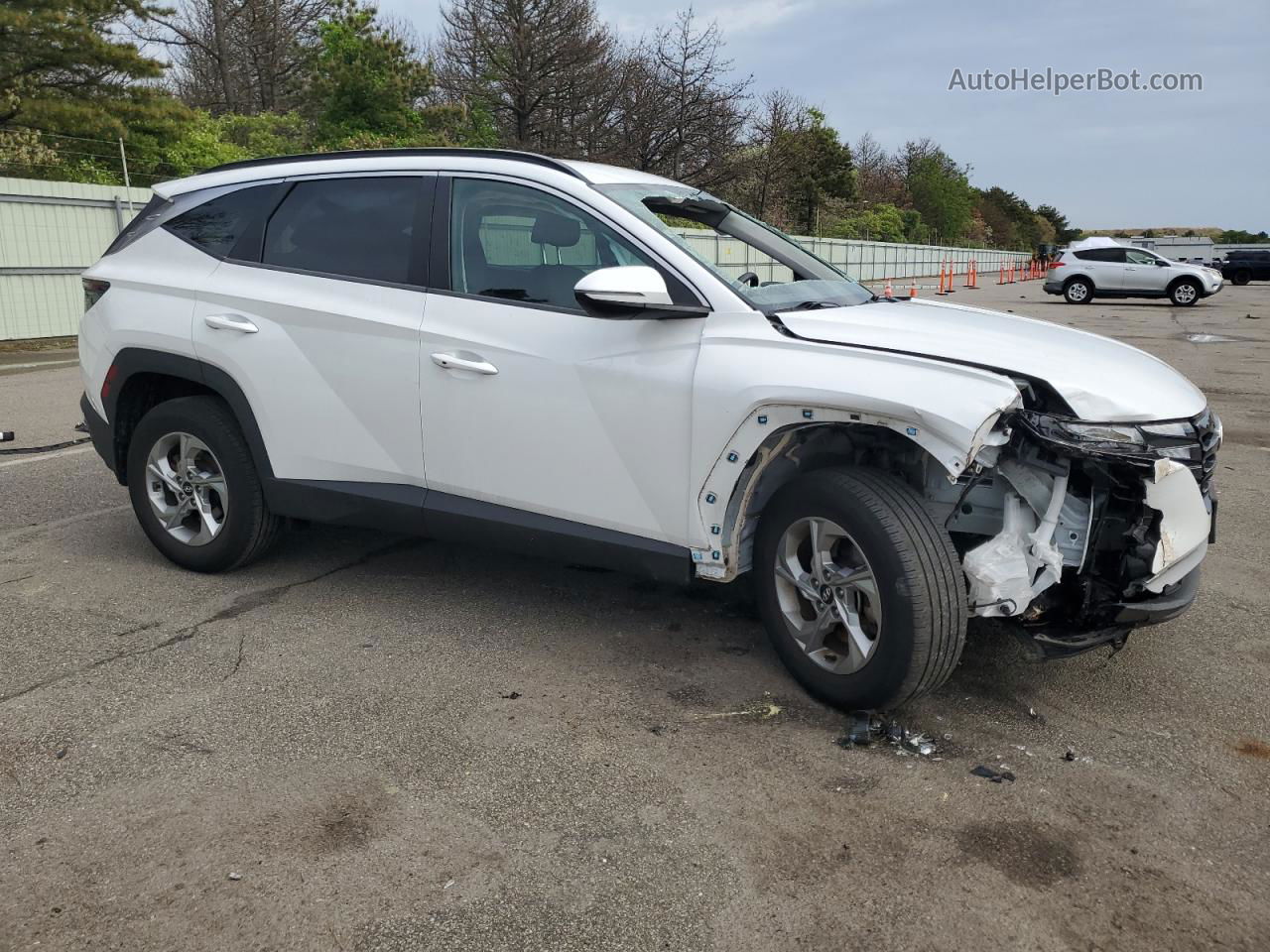 2022 Hyundai Tucson Sel White vin: 5NMJBCAE7NH049388