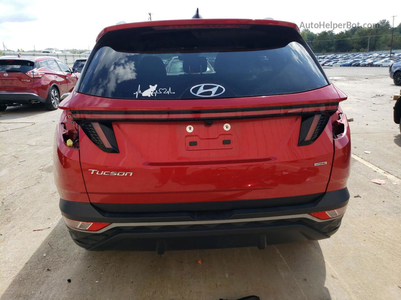 2022 Hyundai Tucson Sel Red vin: 5NMJBCAE8NH031479