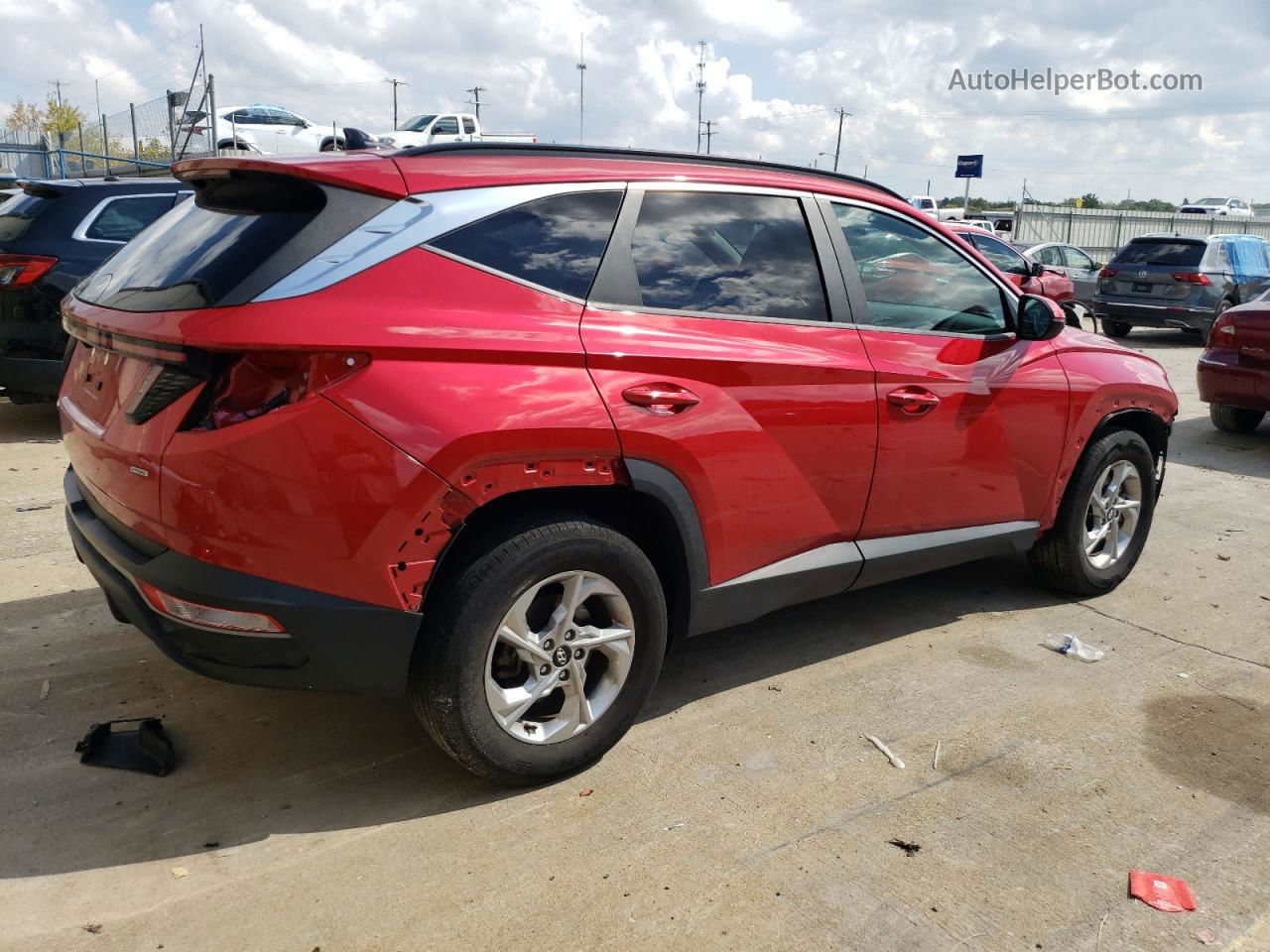 2022 Hyundai Tucson Sel Red vin: 5NMJBCAE8NH031479