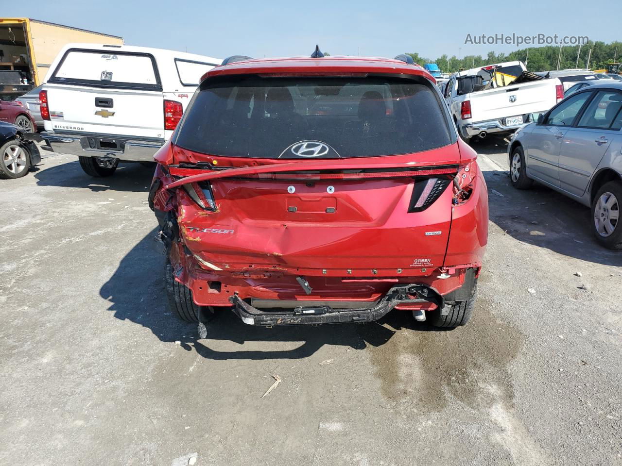 2022 Hyundai Tucson Sel Red vin: 5NMJBCAE9NH036660