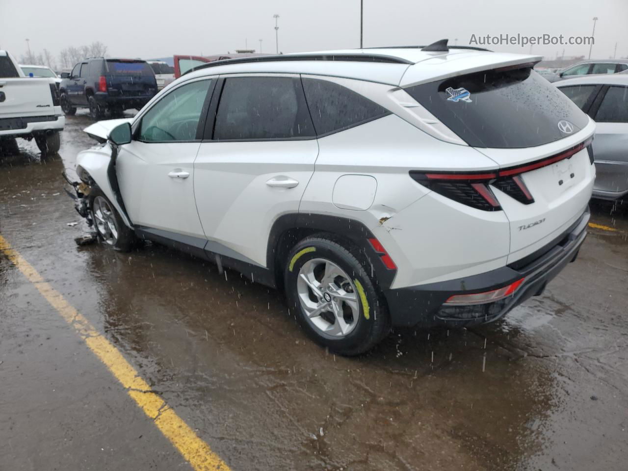 2022 Hyundai Tucson Sel White vin: 5NMJBCAE9NH140775