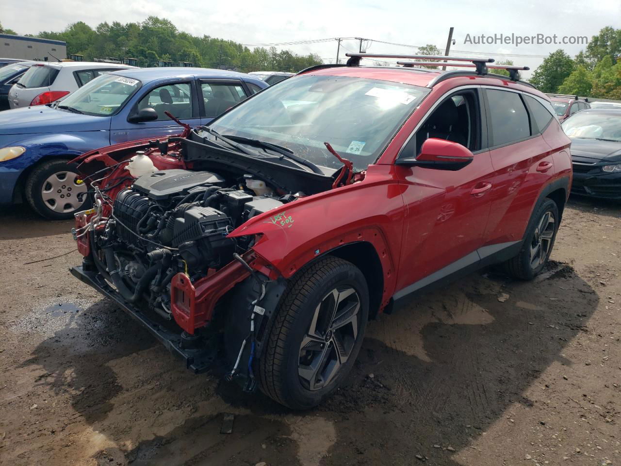 2022 Hyundai Tucson Sel Red vin: 5NMJCCAE3NH036599