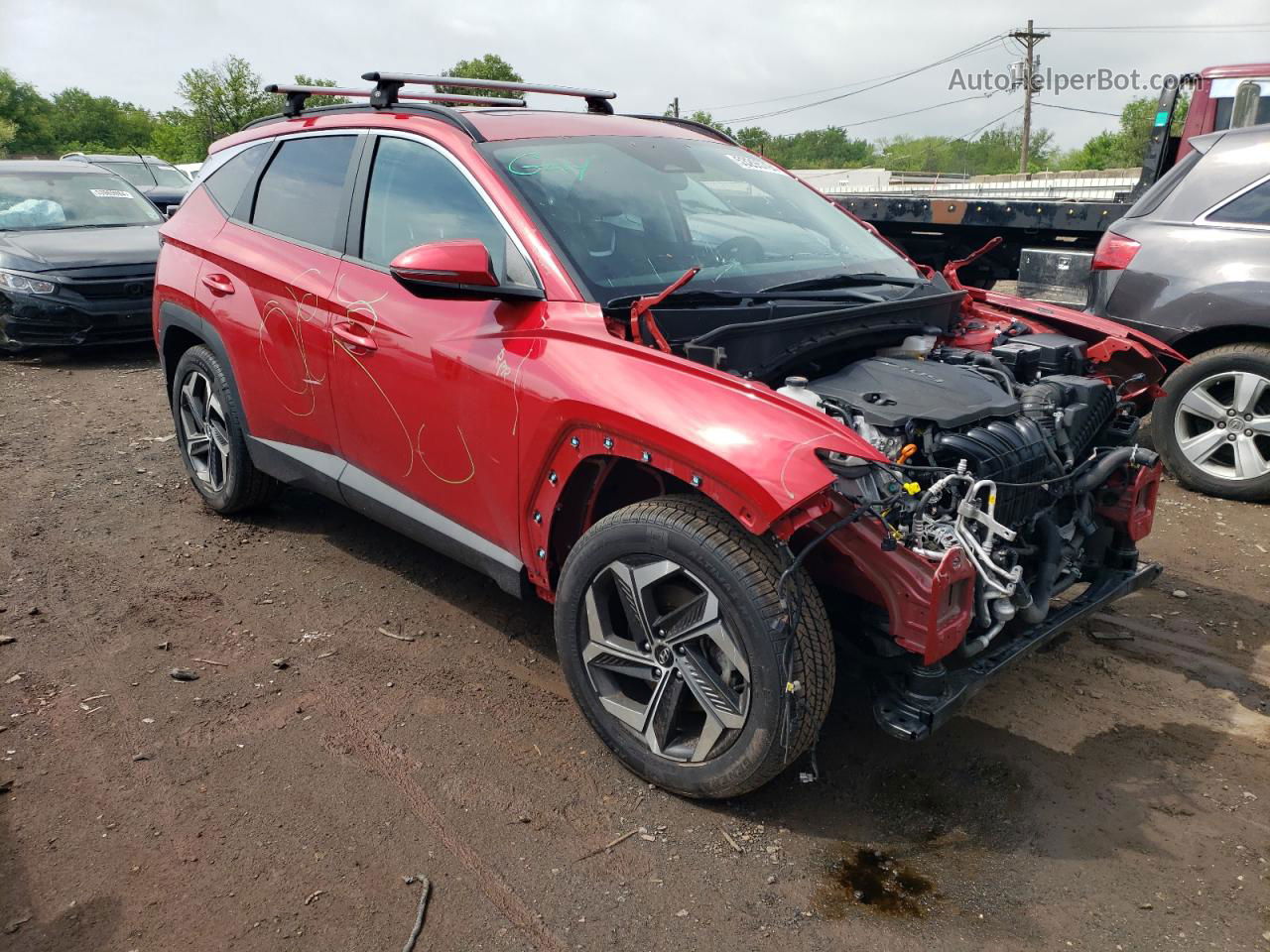 2022 Hyundai Tucson Sel Red vin: 5NMJCCAE3NH036599