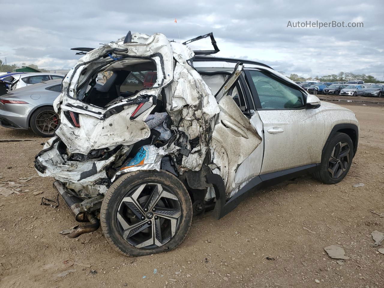 2022 Hyundai Tucson Sel White vin: 5NMJCCAE4NH064282