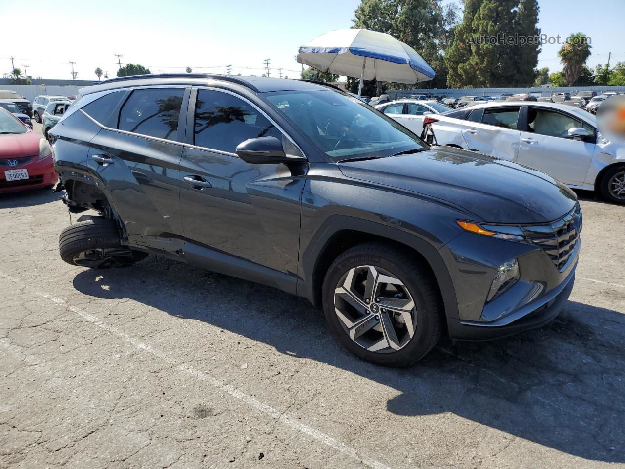 2022 Hyundai Tucson Sel Gray vin: 5NMJCCAE6NH157725