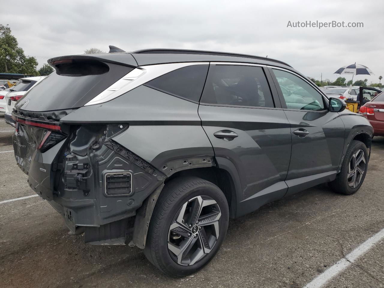 2022 Hyundai Tucson Sel Gray vin: 5NMJCCAE8NH048926