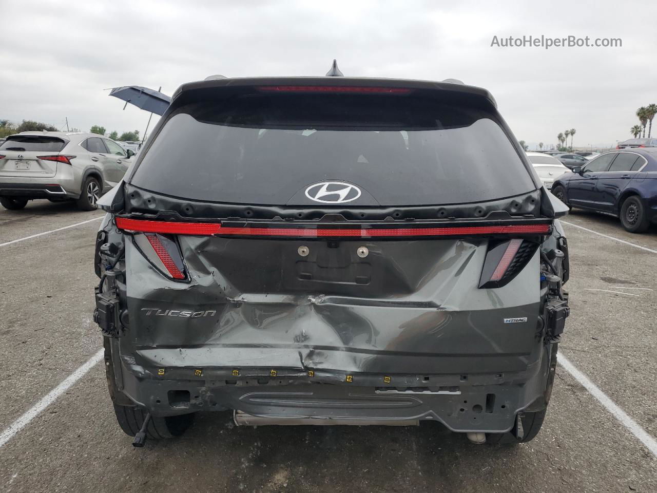 2022 Hyundai Tucson Sel Gray vin: 5NMJCCAE8NH048926