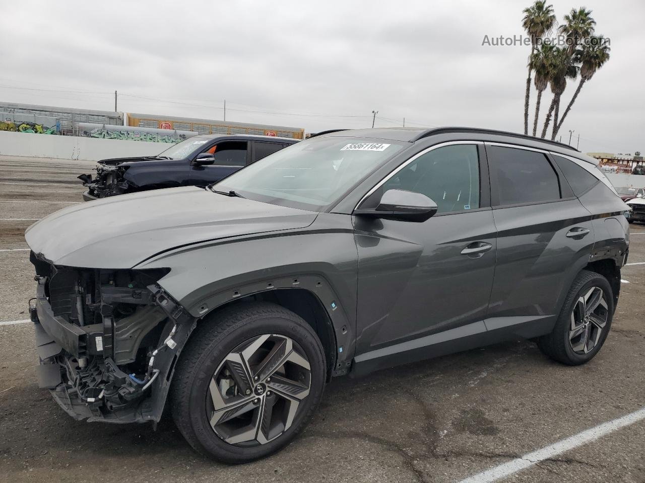 2022 Hyundai Tucson Sel Gray vin: 5NMJCCAE8NH048926