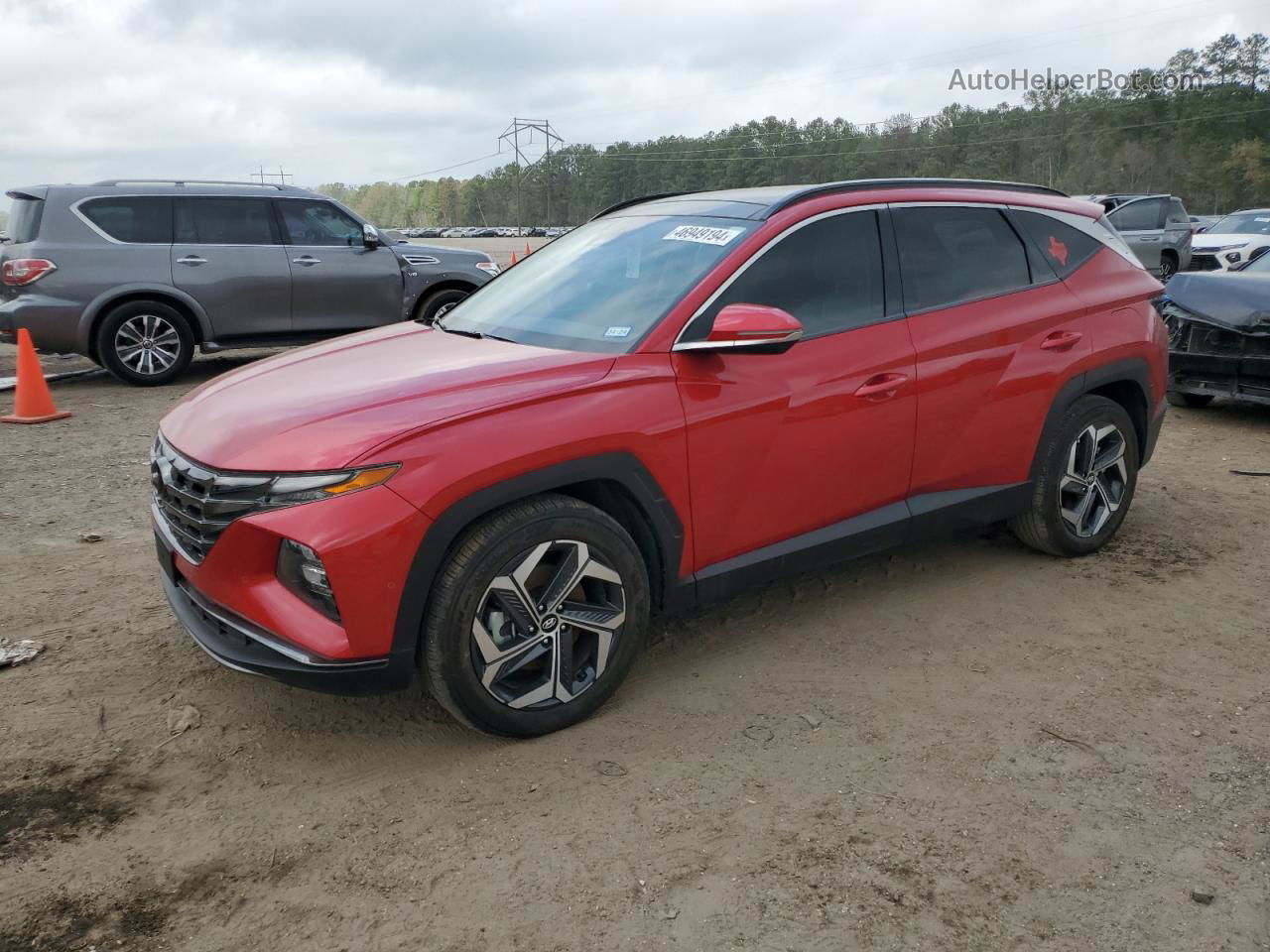 2022 Hyundai Tucson Limited Burgundy vin: 5NMJE3AE0NH001853