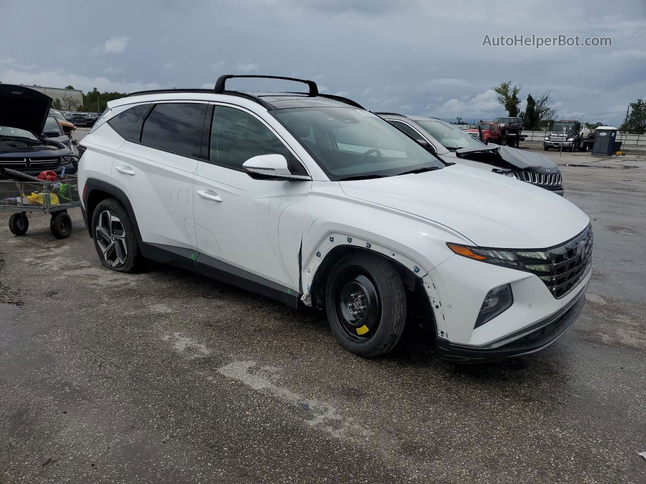 2022 Hyundai Tucson Limited White vin: 5NMJE3AE1NH060152