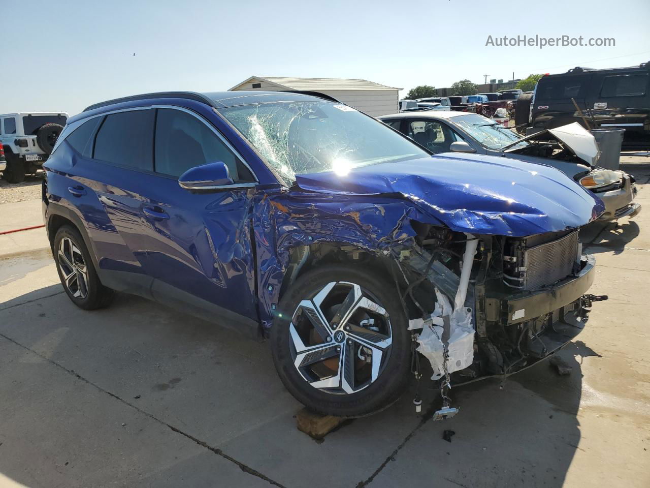 2022 Hyundai Tucson Limited Blue vin: 5NMJE3AE1NH107311