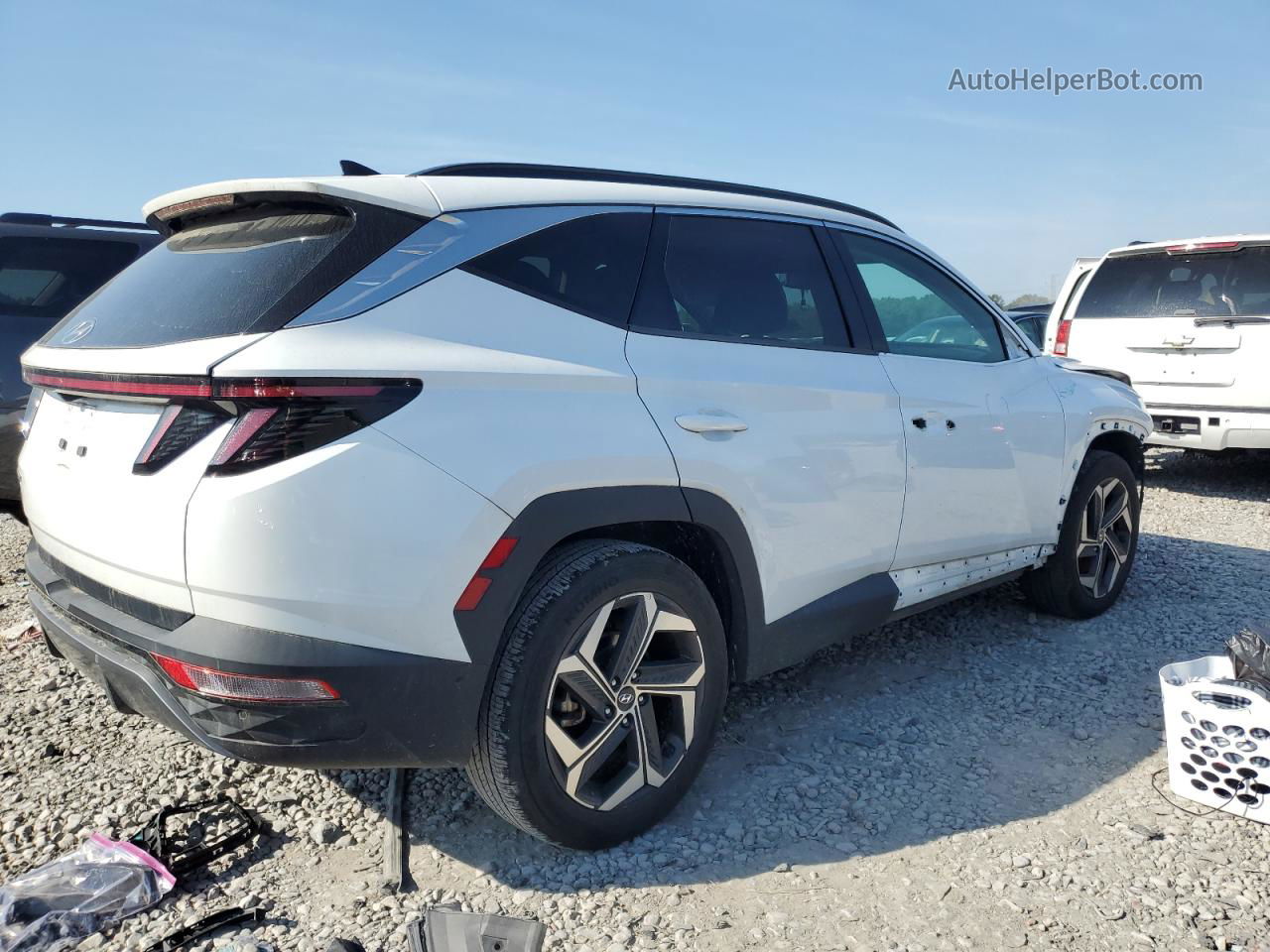 2022 Hyundai Tucson Limited White vin: 5NMJE3AE4NH000608