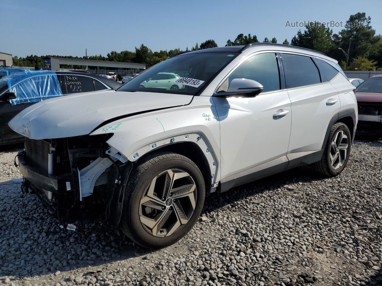 2022 Hyundai Tucson Limited White vin: 5NMJE3AE4NH000608