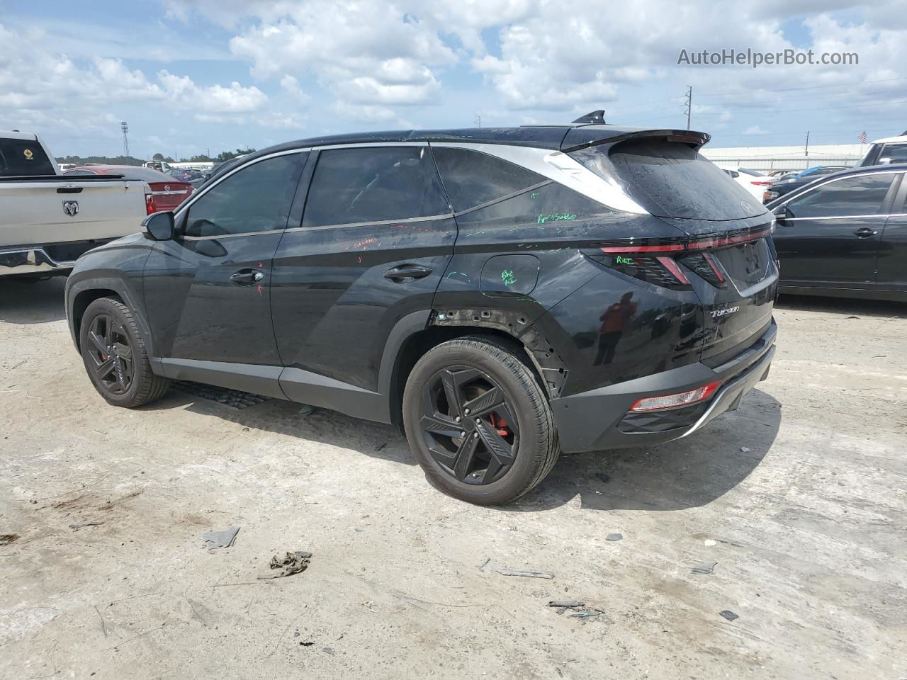 2022 Hyundai Tucson Limited Черный vin: 5NMJE3AE7NH030900