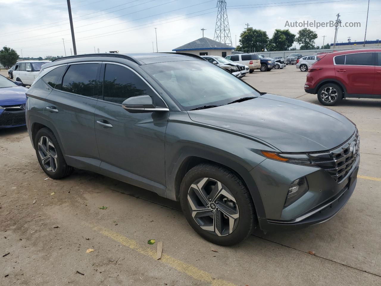 2022 Hyundai Tucson Limited Серый vin: 5NMJE3AE8NH060701