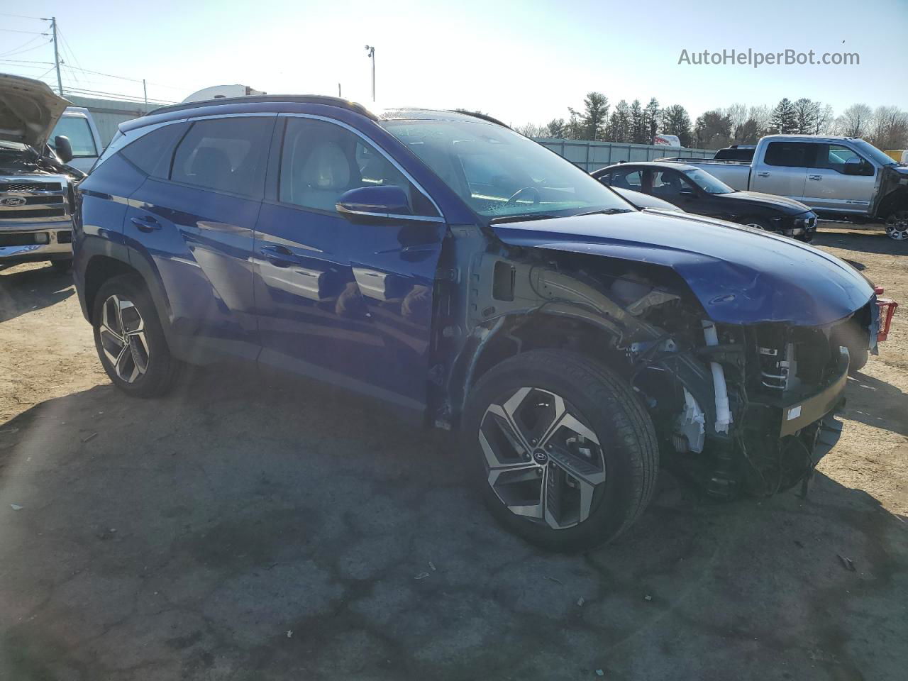 2022 Hyundai Tucson Limited Blue vin: 5NMJECAE0NH013226