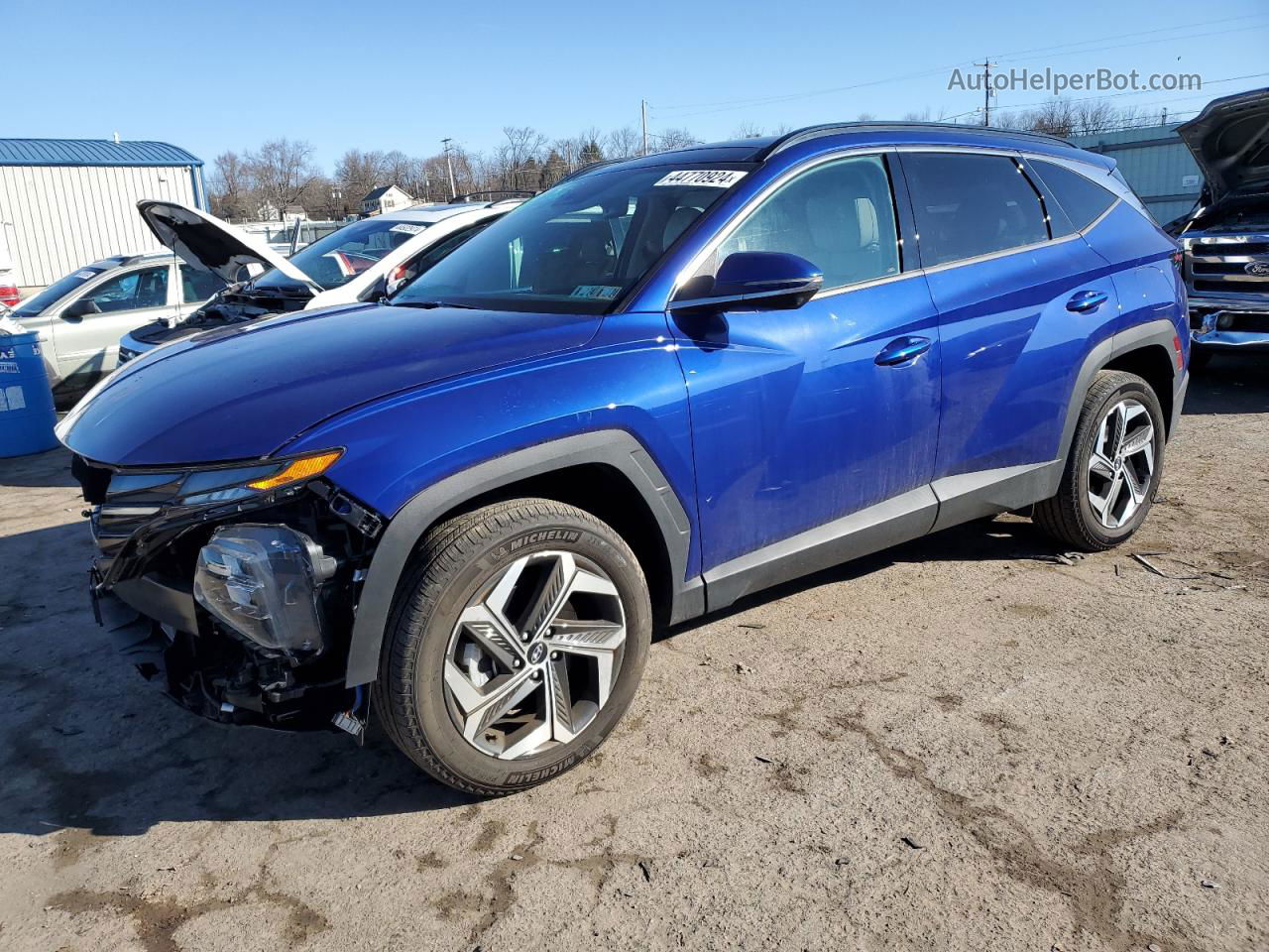 2022 Hyundai Tucson Limited Blue vin: 5NMJECAE0NH013226