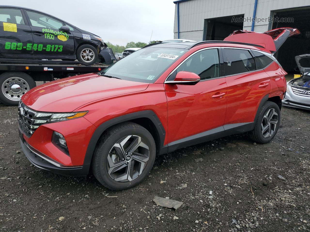 2022 Hyundai Tucson Limited Красный vin: 5NMJECAE0NH083826