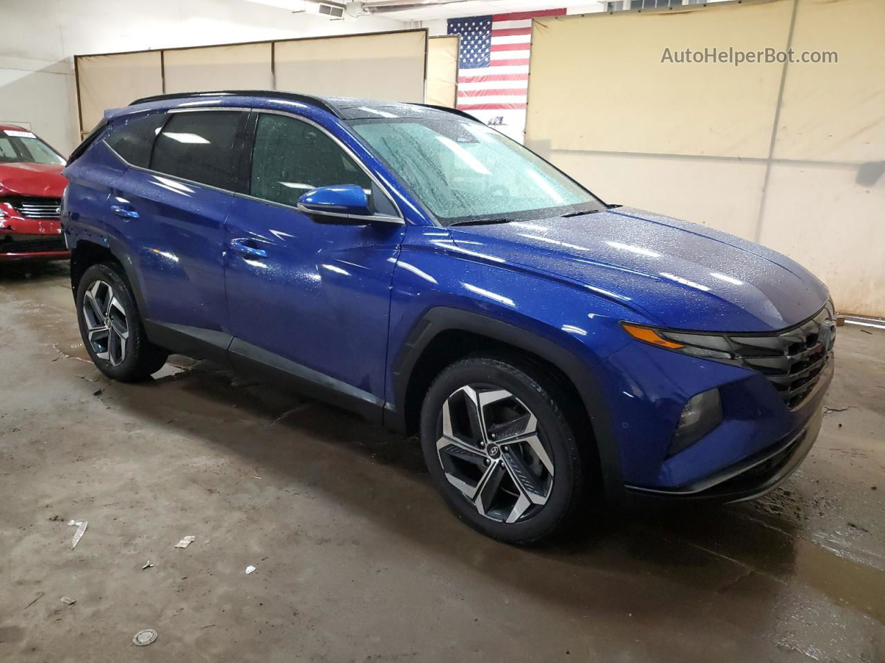 2022 Hyundai Tucson Limited Blue vin: 5NMJECAE6NH052869