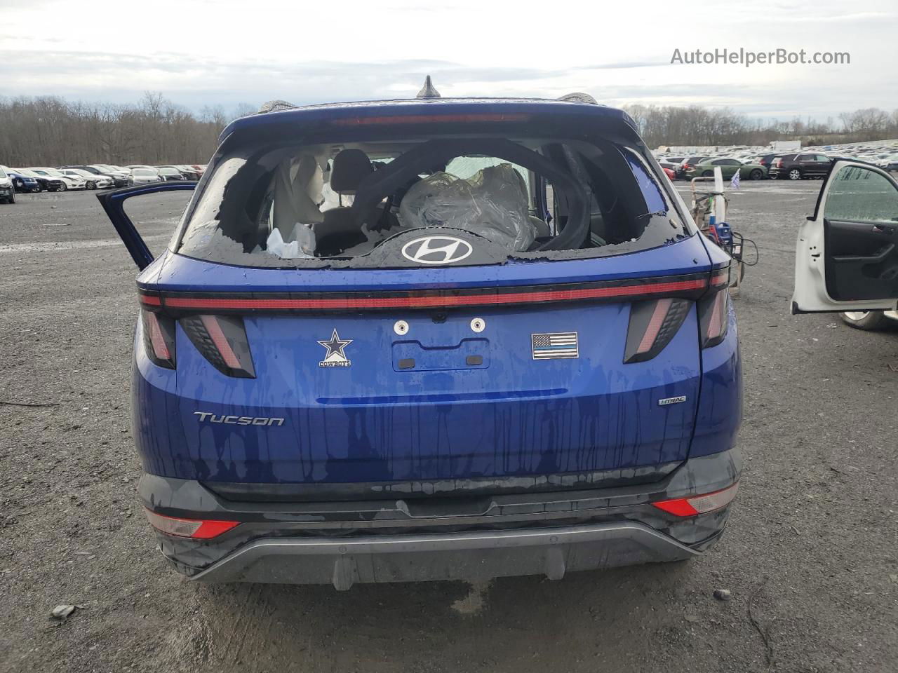 2022 Hyundai Tucson Limited Blue vin: 5NMJECAE9NH059170