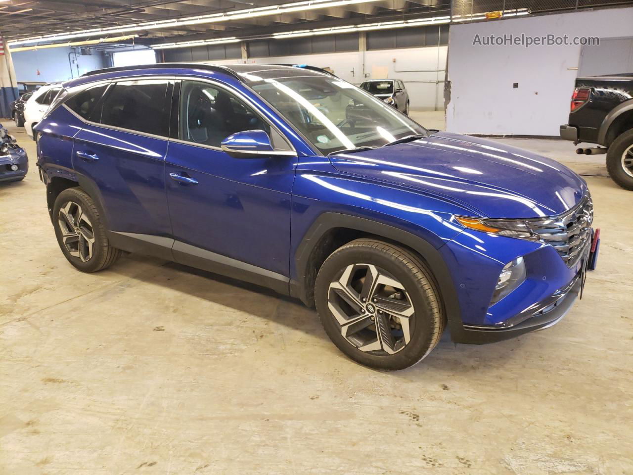 2022 Hyundai Tucson Limited Blue vin: 5NMJECAEXNH106089