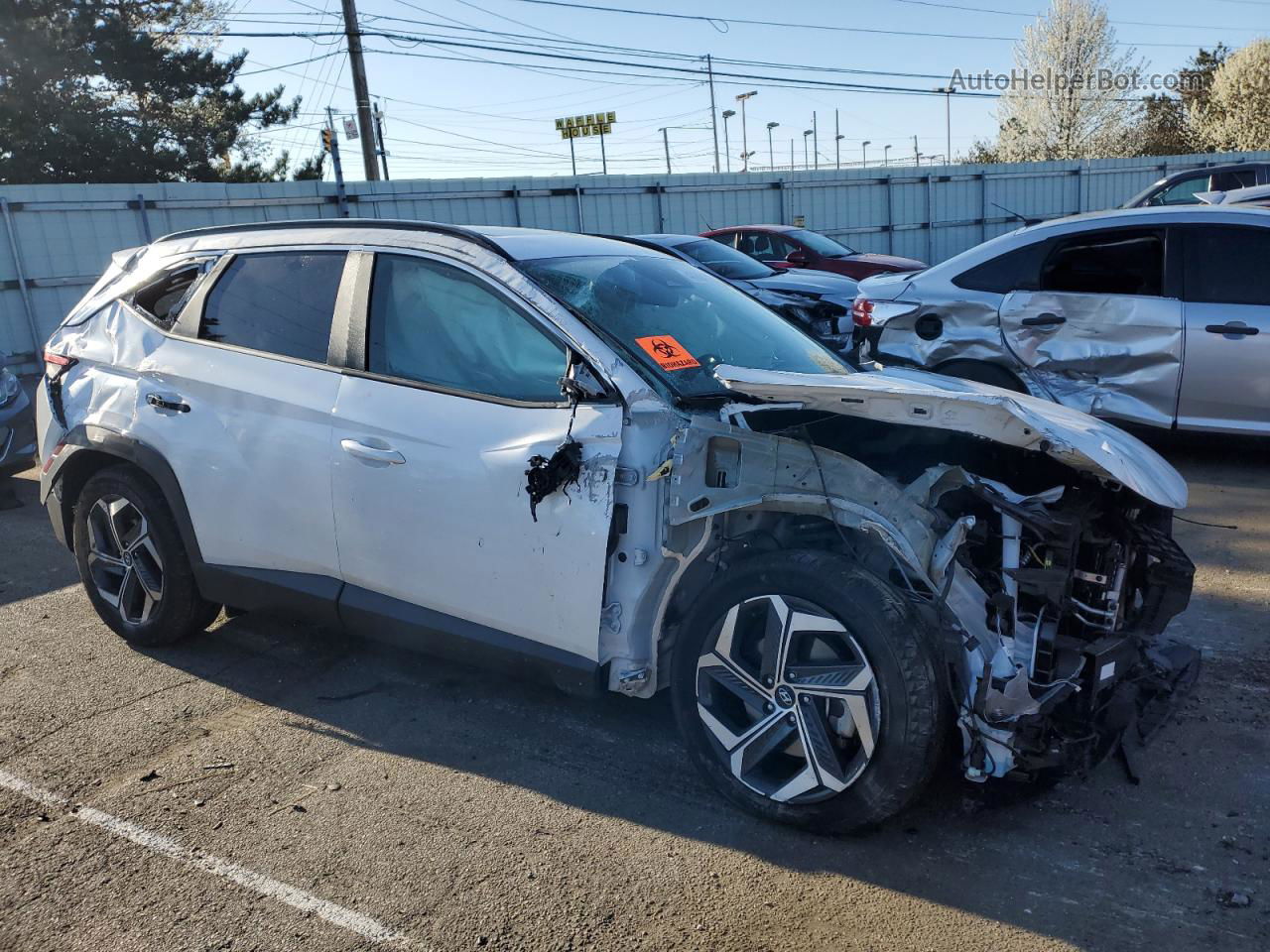 2022 Hyundai Tucson Sel White vin: 5NMJFCAE0NH152821