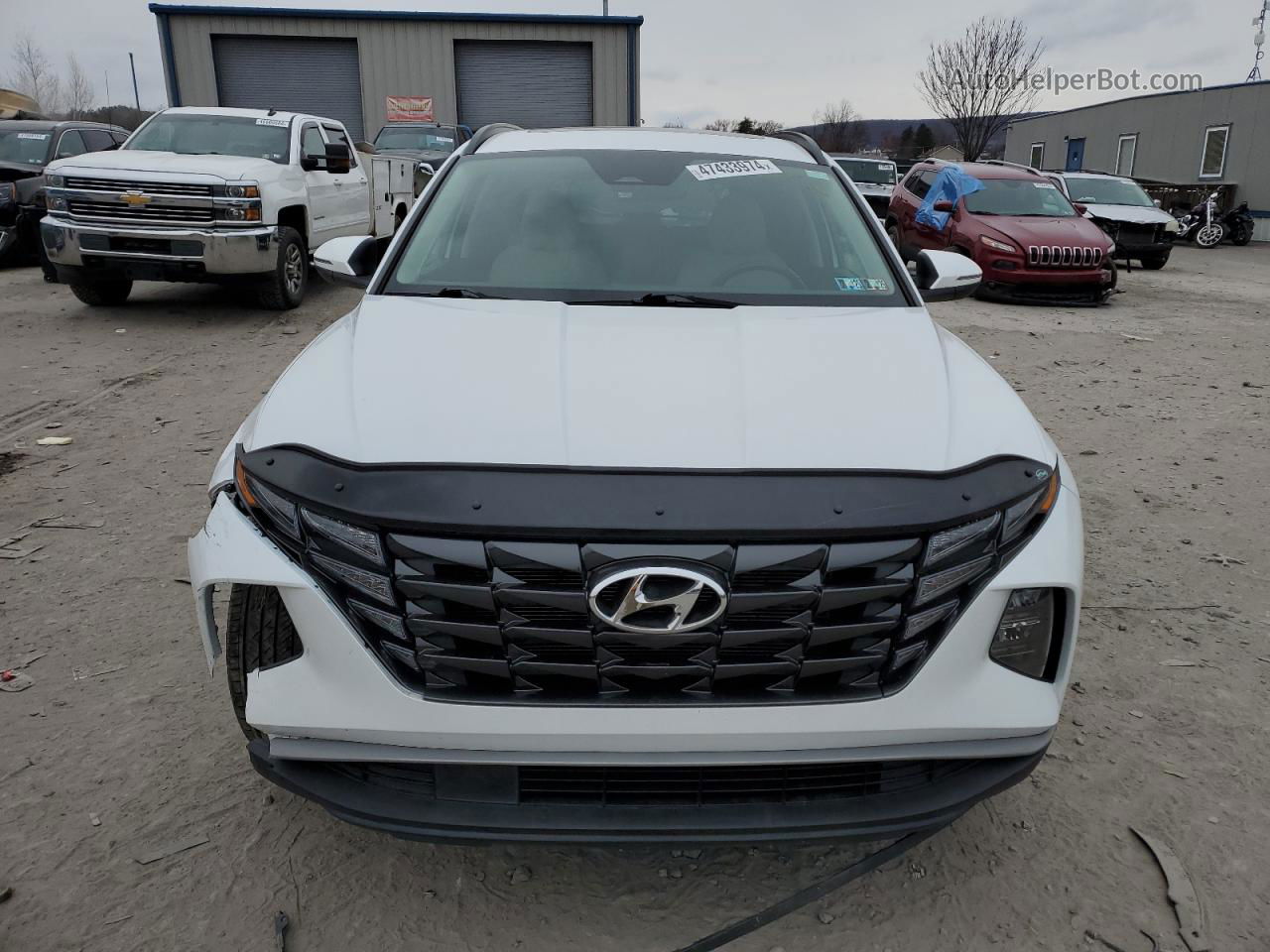 2022 Hyundai Tucson Sel White vin: 5NMJFCAE2NH078057