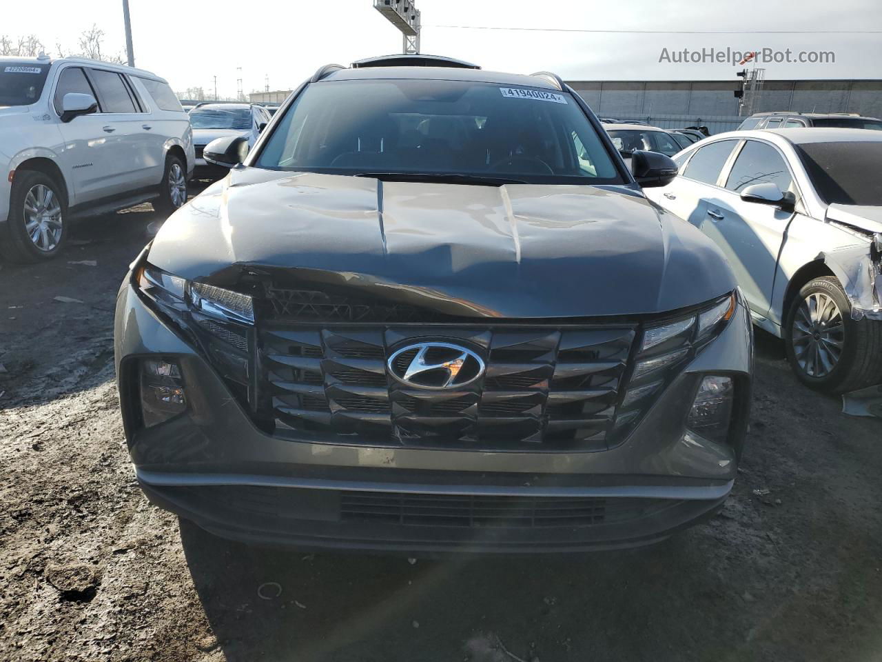 2022 Hyundai Tucson Sel Gray vin: 5NMJFCAE5NH098027