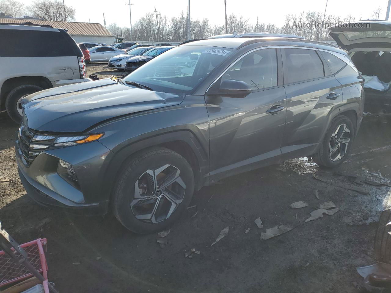 2022 Hyundai Tucson Sel Gray vin: 5NMJFCAE5NH098027