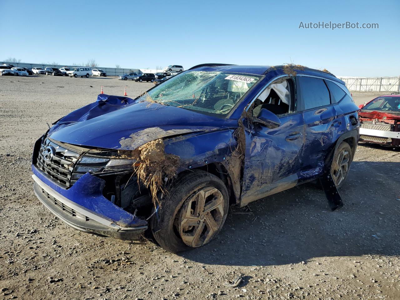 2022 Hyundai Tucson Sel Синий vin: 5NMJFCAE8NH129366