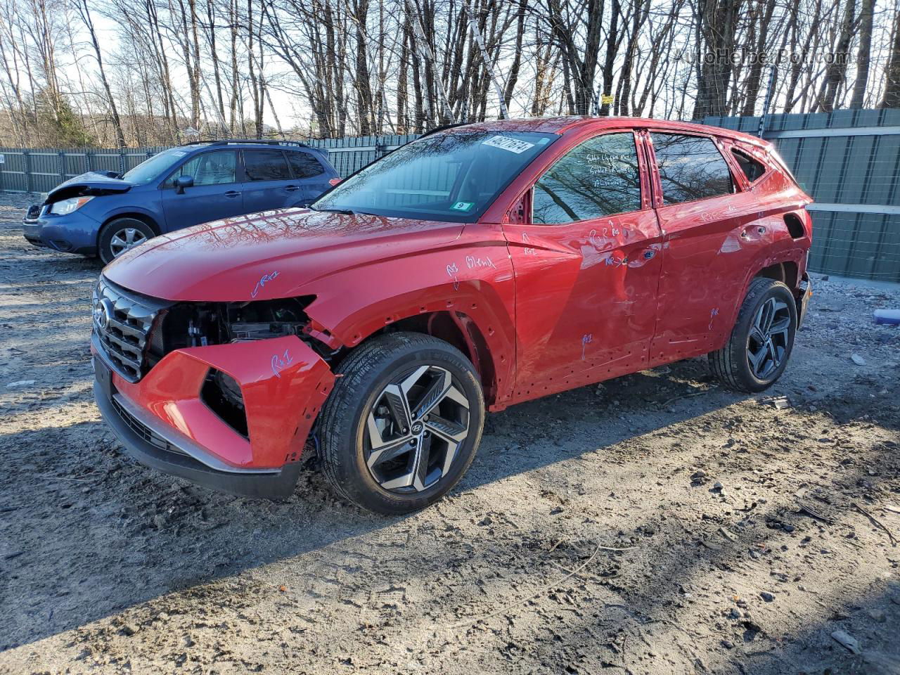 2022 Hyundai Tucson Sel Красный vin: 5NMJFCAE9NH050790