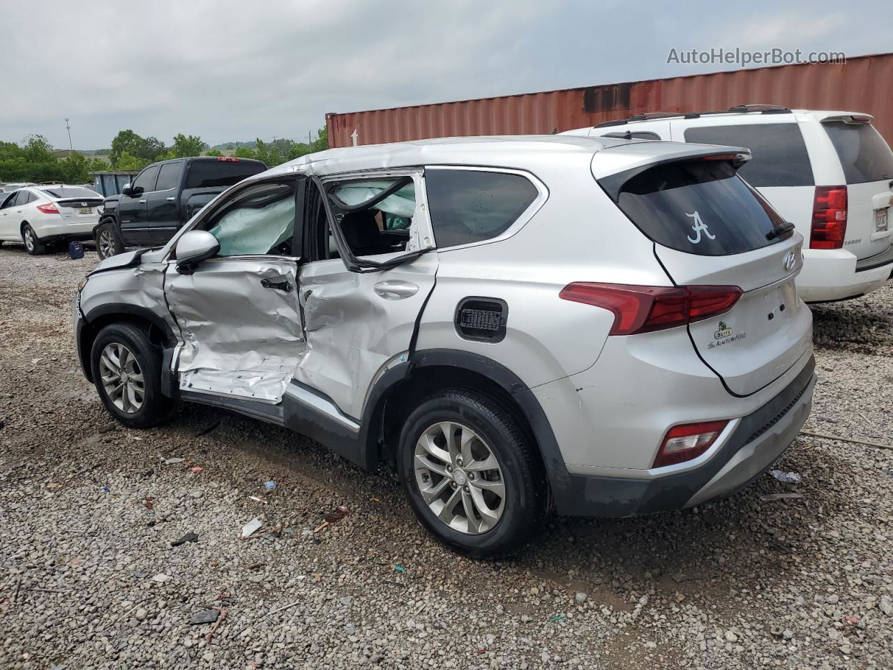 2020 Hyundai Santa Fe Se Silver vin: 5NMS23AD3LH163669