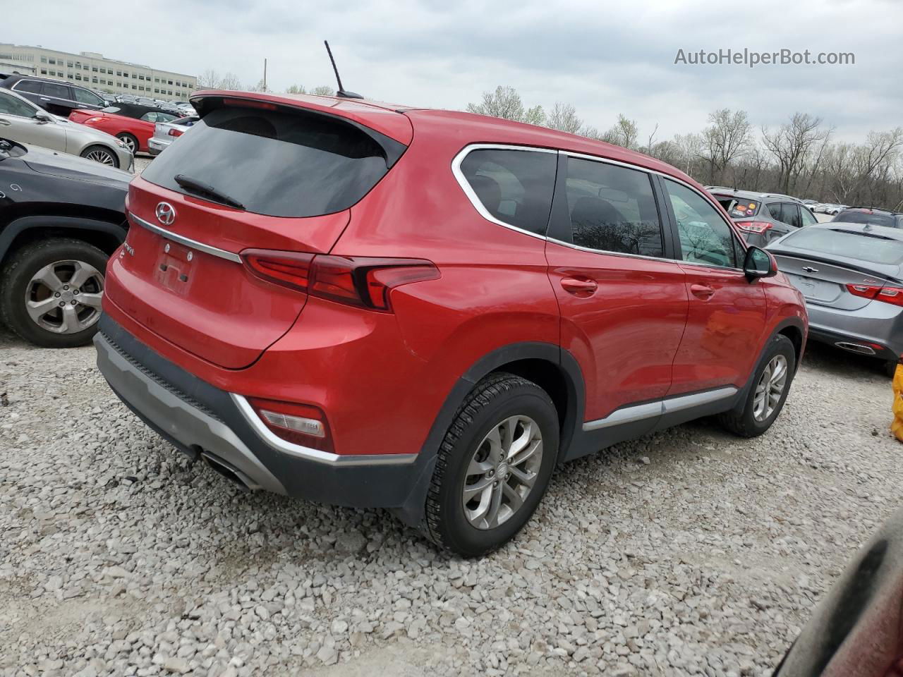 2020 Hyundai Santa Fe Se Red vin: 5NMS23AD9LH285453